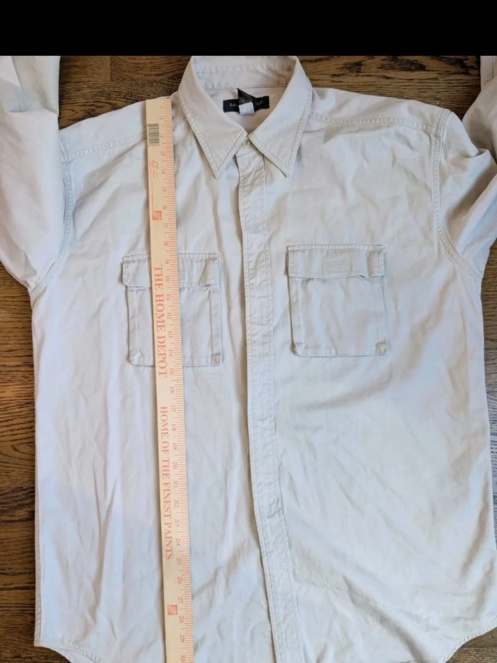 VTG Banana Republic Bush Shirt Mens XL Khaki Safari Utility Gorpcore Tear Away